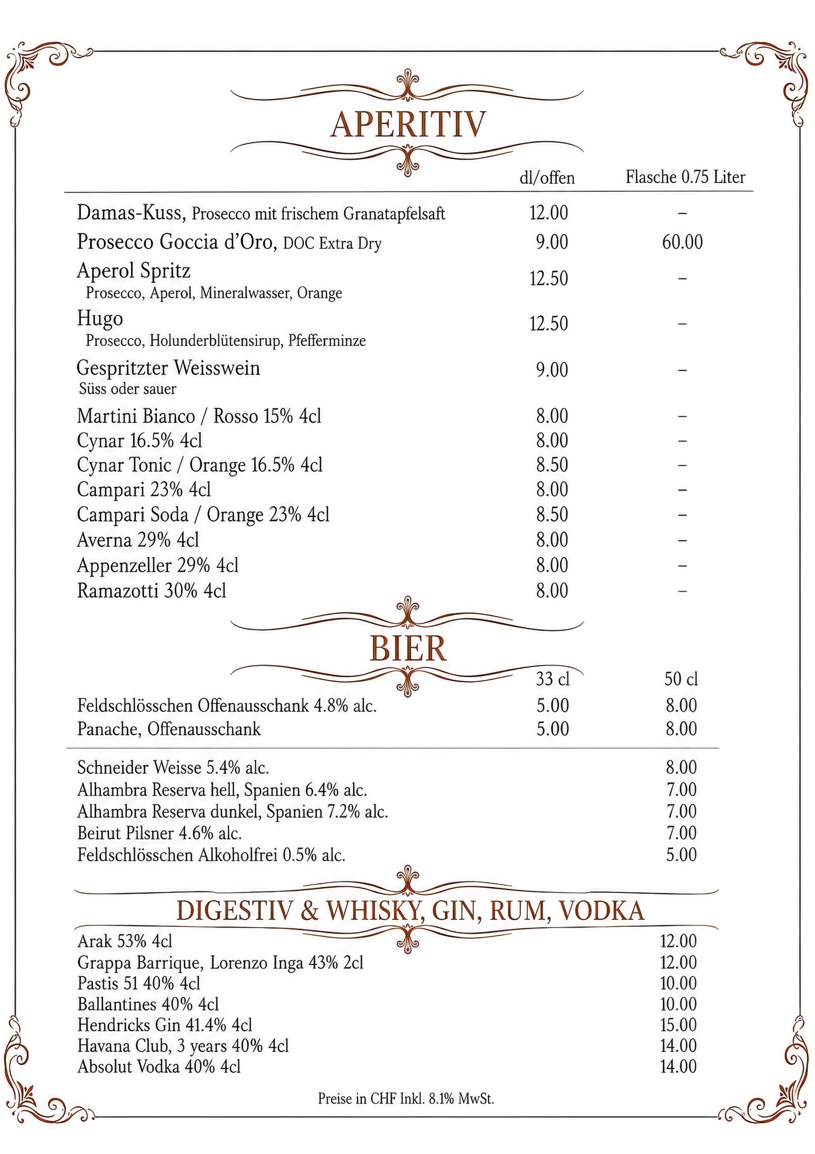 Menu page 2