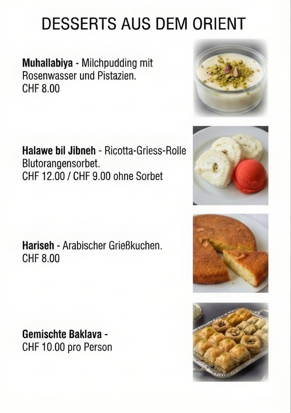 Menu page 1